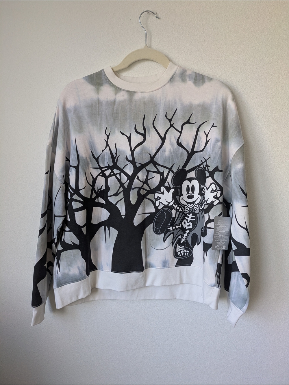 Disney White Halloween Crewneck Sweater XS